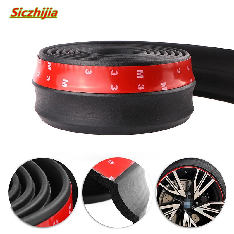 

2.5m soft black rubber bumper front lip protector for Geely Vision SC7 MK CK Cross Gleagle SC7 Englon SC3 SC5 SC6 SC7