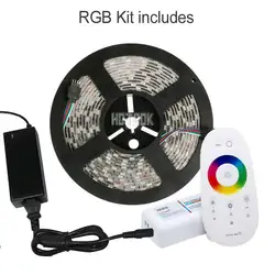 RGB RGBW светодиодные полосы Водонепроницаемый 5050 SMD 5 м 300 светодиоды ленты лента + RF Touch Пульт дистанционного управления + 12 В 5A Адаптеры