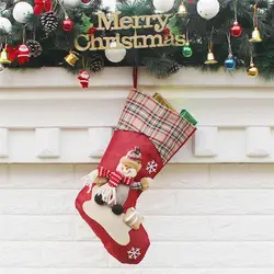 Рождественская елка орнамент Санта-Клаус Снеговик висячий чулок подвеска для домашнего декора рождественские подарки конфетная сумка
