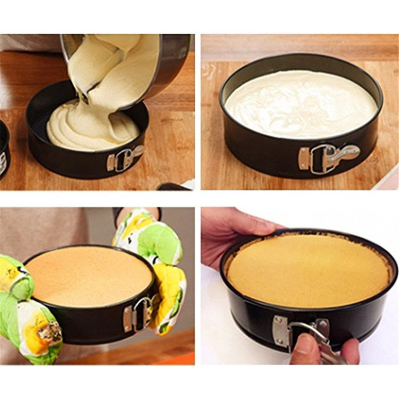 TTLIFE 3 комплекта антипригарное круглое сердце квадратной формы выпечки инструменты форма для торта пружинная форма сковороды торт выпечки Формы для выпечки Кондитерские инструменты