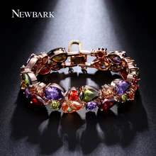 NEWBARK Bracelets & Bangles Cluster Charm Bracelet Femme For Women Best Friend Christmas Gift Big Crystal Pulseras Mujer