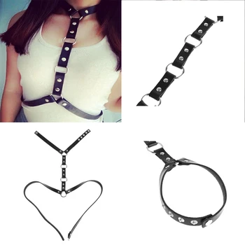 

Punk Street Style Handmade Fashion Leather Harness Craft Belt Body Bondage Waist