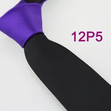 YIBEI Coachella галстуки черный галстук два тона сплошной цвет с фиолетовым узлом контраст мужские тонкие галстуки жаккард Тощий Gravata