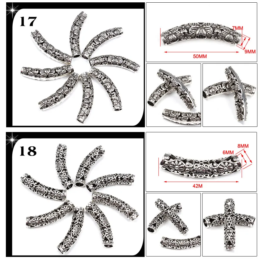 Norse Vikings Runes Hair Beard Beads for Bracelets Pendant Necklace DIY,Braiding Beads for hair Braids Antique Silver Beard