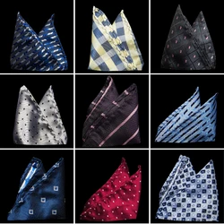 Vintage Fashion Party Men's Handkerchief Star Silver Point Groomsmen Men Pocket Square Hanky 22*22cm Vintage Fashion Party Men's Handkerchief Star Silver Point Groomsmen Men Pocket Square Hanky 22*22cm