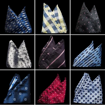 

Vintage Fashion Party Men's Handkerchief Star Silver Point Groomsmen Men Pocket Square Hanky 22*22cm