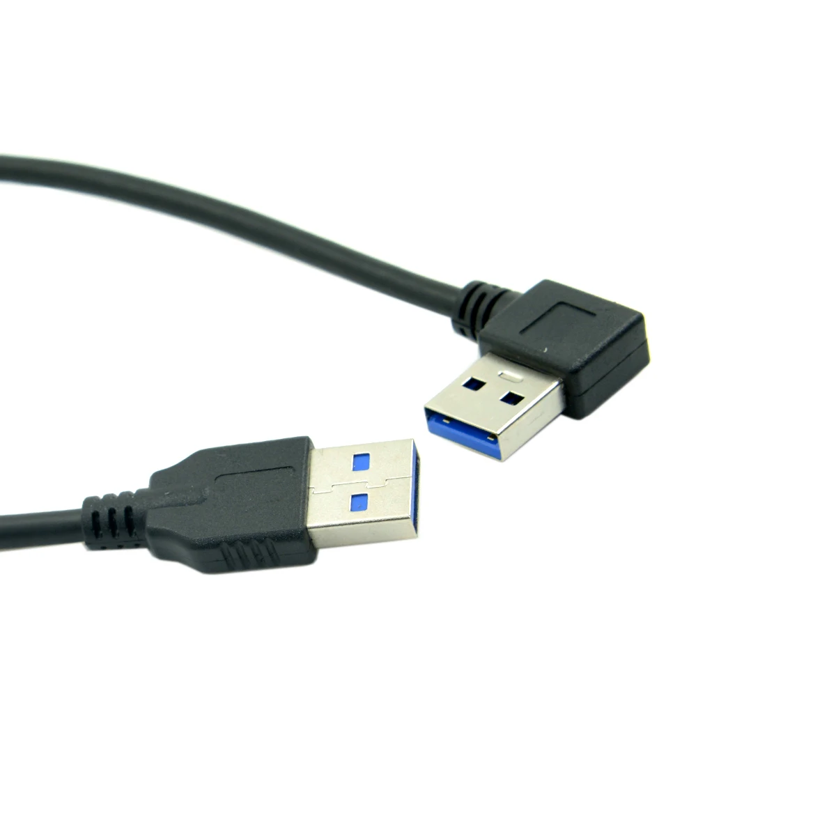 

90 Degree Right Angled USB 3.0 A Type Male to Straight A Type Male Data Cable 40cm