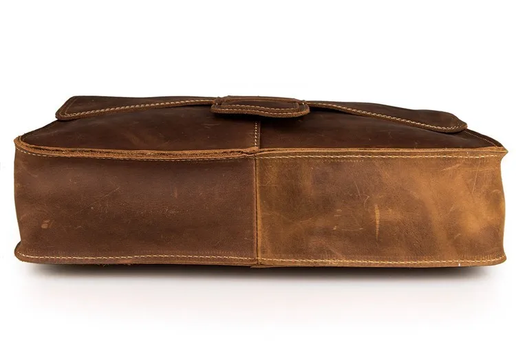 J.M.D бренд 100% натуральная коровья кожа уникальная специальная застежка дизайн коричневая сумка через плечо сумка для ноутбука 7263B