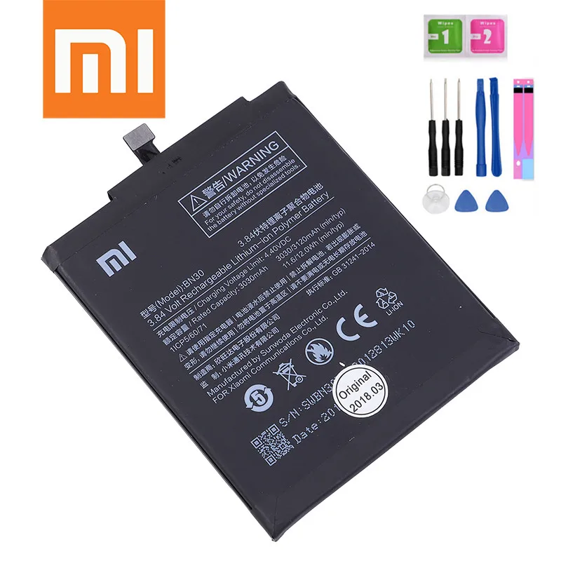 

Xiaomi Phone Battery BN30 3030mAh High Capacity High Quality for Xiaomi Redmi 4A Original Replacement Battery Redmi 4A
