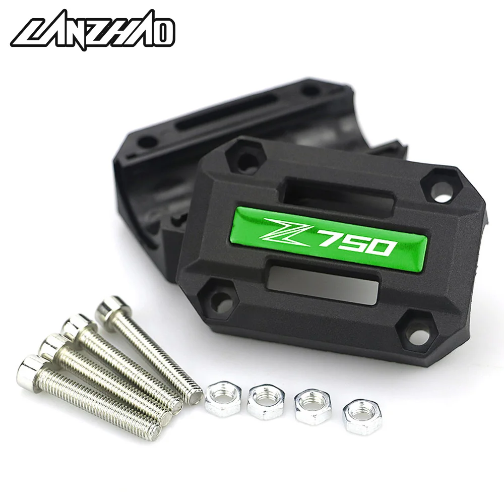 

For Kawasaki Z750 2017-2019 Motorcycle Engine Guard Bumper Protector Frame Slider Protection Pad with Logo Green Black Orange