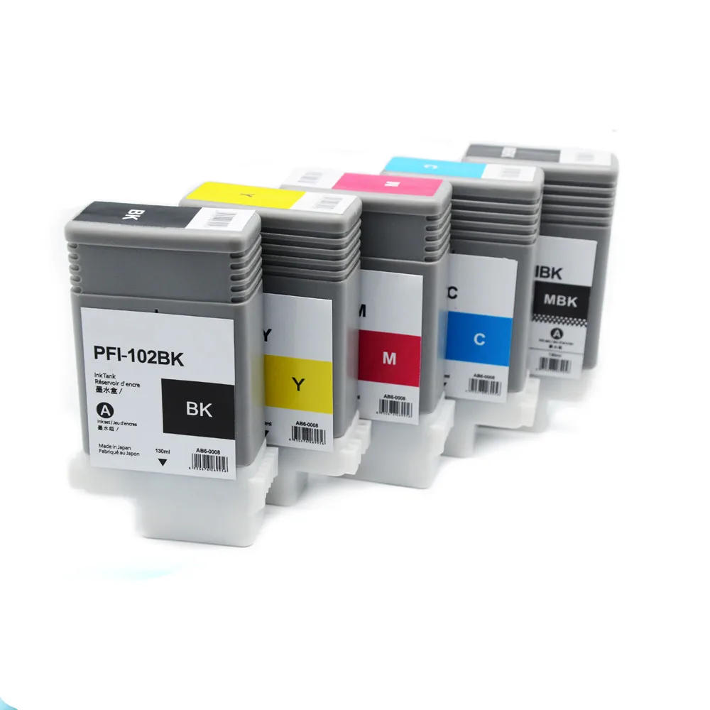 

6PCS PFI102 ink cartridge for Canon Plotter iPF510/iPF610/iPF710/iPF605/iPF720/iPF500/iPF700/iPF600/iPF650/iPF755/iPF750/iPF760