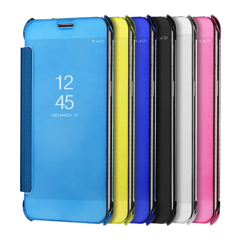 

Mirror Case For Samsung A8 Plus 2018 Mirror Plating Leather Cover Flip Case for Samsung A8Plus 2018 A730 Plating Cases Covers