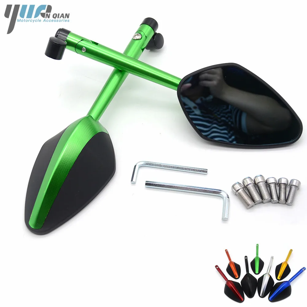Universal Black CNC Moto Side Mirror Motorcycle Mirror For Kawasaki Ninja 250 300 650 R 636 z800 z900 z250 z900 z300 ER6N ER6F