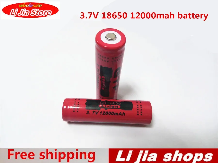 4 шт./лот 3,7 V GTF 18650 12000mAh аккумуляторная батарея для светодиодный фонарик