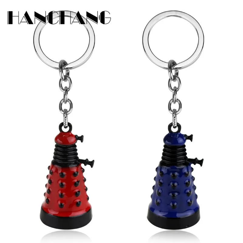 

Doctor Who Dalek Keychain Punk Alien Robot Villain Blue Red Keyrings Women and men Jewelry Key Chain chaveiro