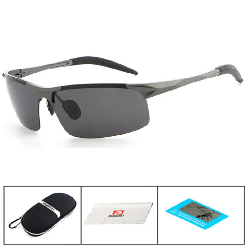 Винтажные алюминиевые поляризованные солнцезащитные очки, мужские классические брендовые солнцезащитные очки для мужчин, очки для вождения с покрытием - Цвет линз: D8177 Gun Gray