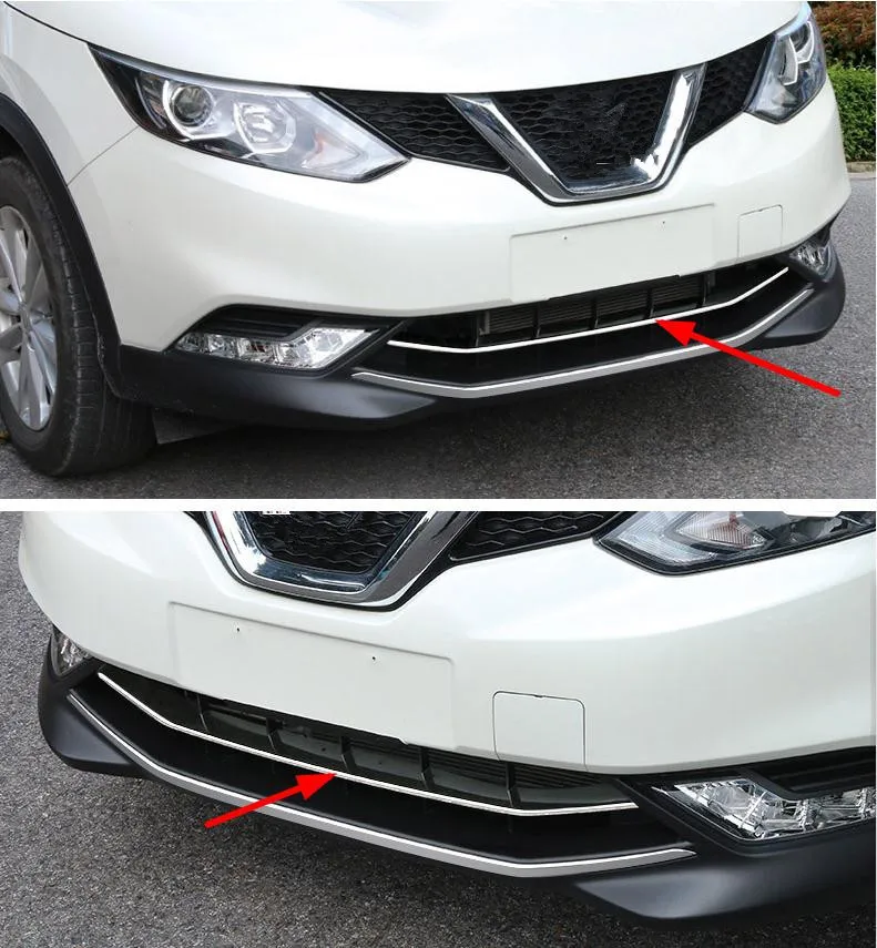 Для 2014 2015 2016 NISSAN QASHQAI J11 Хромированная передняя решетка для гриля акцентная крышка