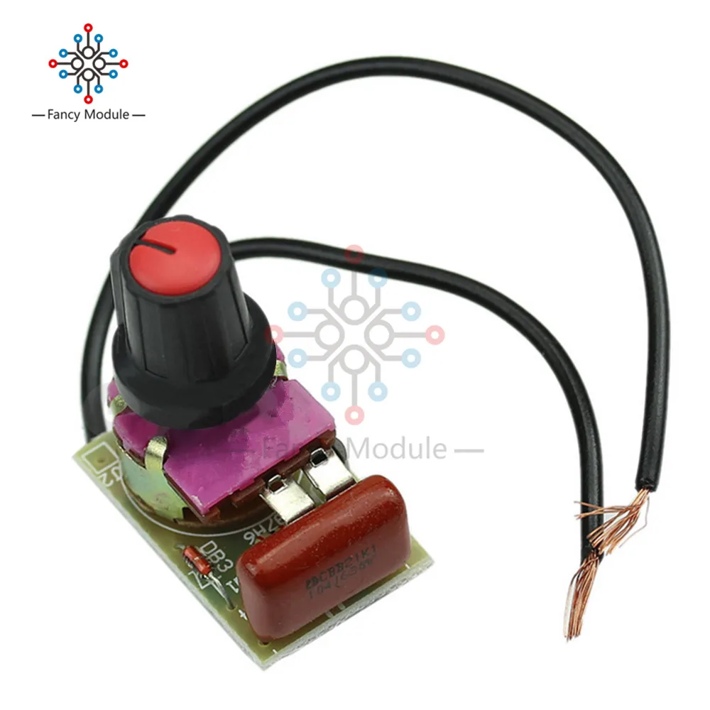 

100W Switch Speed Regulation Module Dimmer For Arduino Dimming Light Board AC Motor Switch Potentiometer Diode MAC97A6