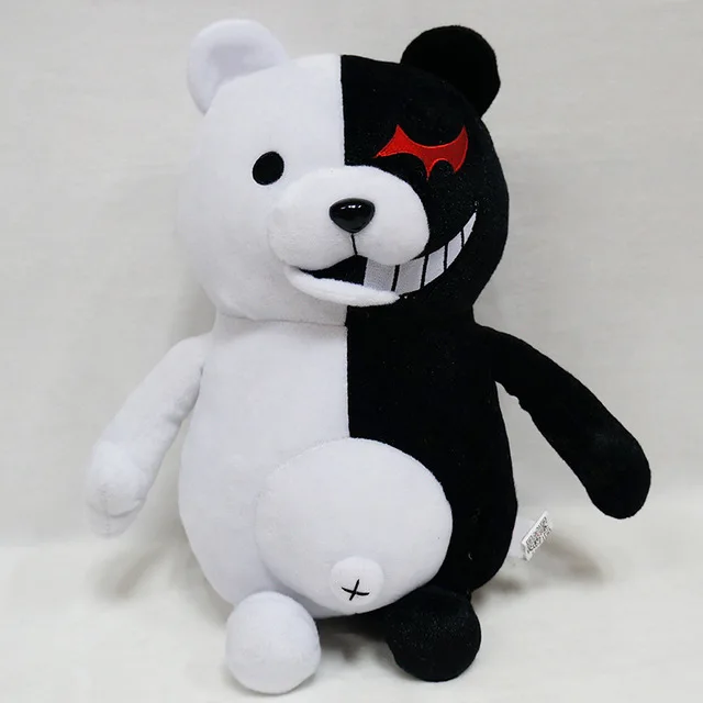 1 шт. милые Мультяшные куклы Dangan Ronpa Monokuma кукла плюшевые игрушки черный белый медведь детские игрушки подарок на день рождения 25 см 35 см - Цвет: black and white