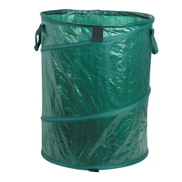 WINOMO 45* см 48 см портативный складной PE пластиковый всплывающий мусорный контейнер для хранения мусора с пряжкой бочонок(темно-зеленый