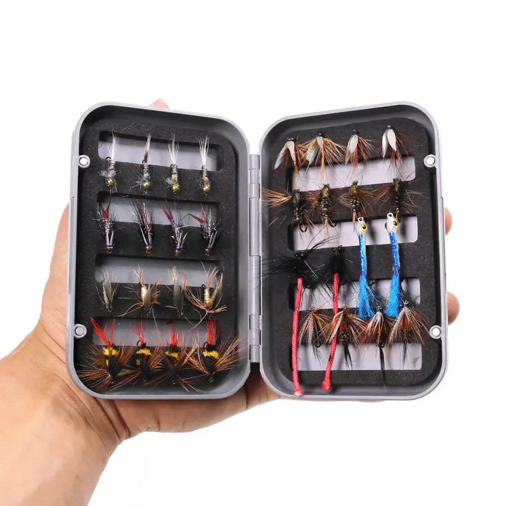 Wifreo 32 шт. Fly Box Combo Kit сухая и влажная Нимфа нахлыстом приманка стример искусственные Pesca приманки блесны на карпа снасти для ловли форели