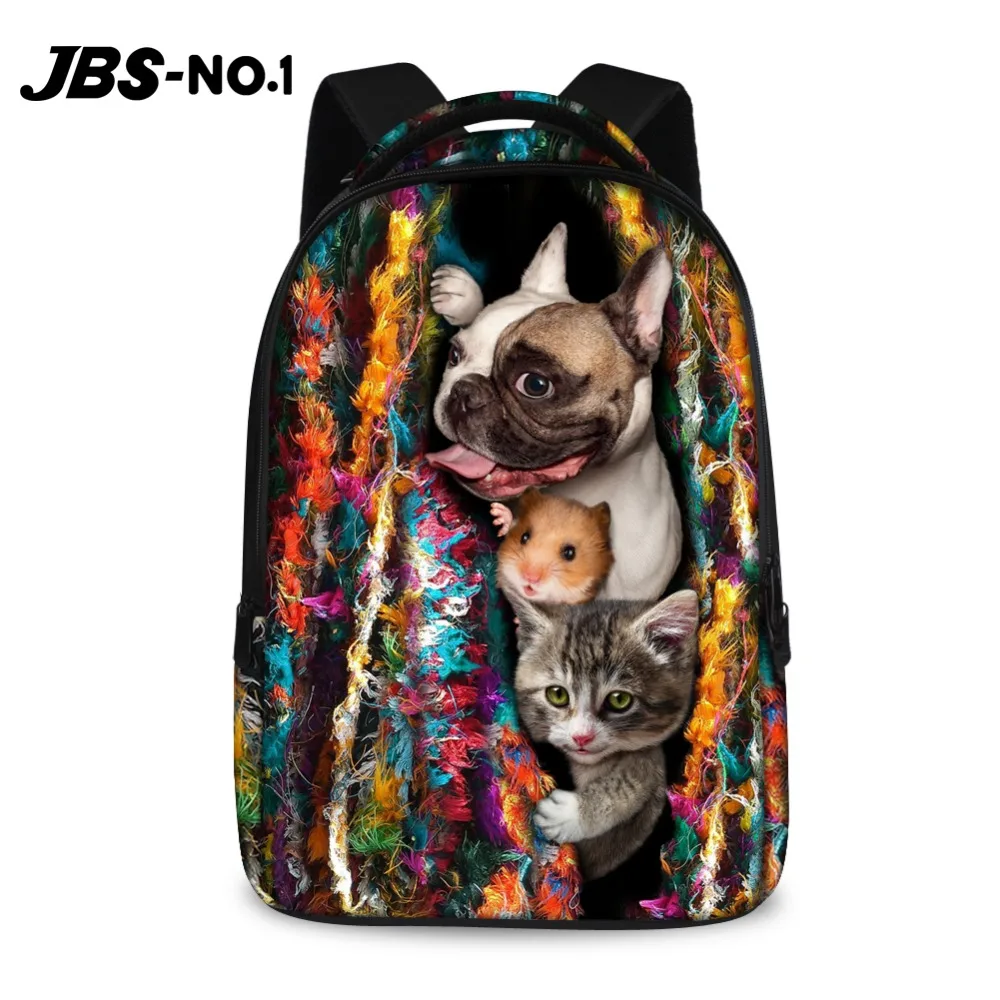 JBS NO.1 Large Animal Dogs Pets School Bag for Teenager Boys Girls Cute