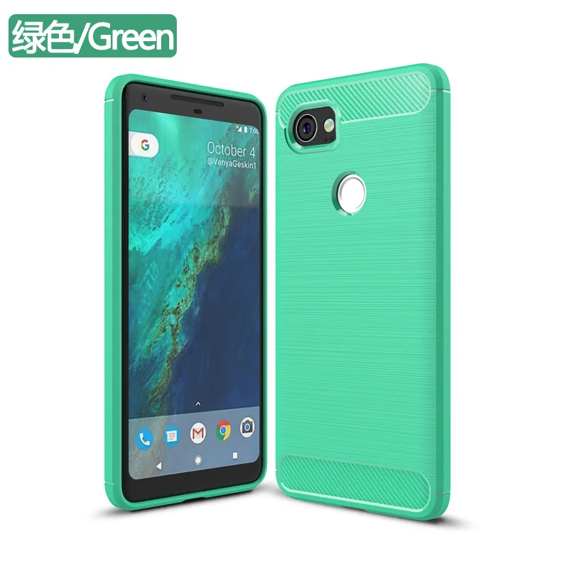 100 шт./партия, силиконовый чехол из углеродного волокна для Google pixel 3 3a XL lite