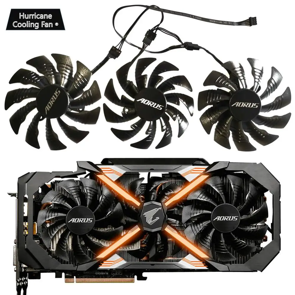 95 мм T129215BU DC 12 В 0.55A PLD10015B12H GTX1070 GTX1080 вентилятор для GIGAYTE AORUS GeForce GTX 1080Ti Xtreme Edition вентилятор для видеокарты