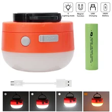 Мини портативные Кемпинговые фонари фонарь Палатка светильник Светодиодный лампа аварийная лампа водонепроницаемый подвесной фонарик с крюком 18650 для кемпинга