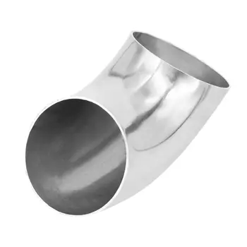 

1pc Bend Elbow Pipe Fitting silver Stainless Steel 63*1.2mm 90degree Pipe Tube Bend Mandrel accessory suitable for most cars