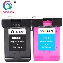 ColoInk для hp 803 803XL чернильный картридж для hp Deskjet 1111 1112 2131 2132 2621 2622 2623 2628 струйный принтер Восстановленный