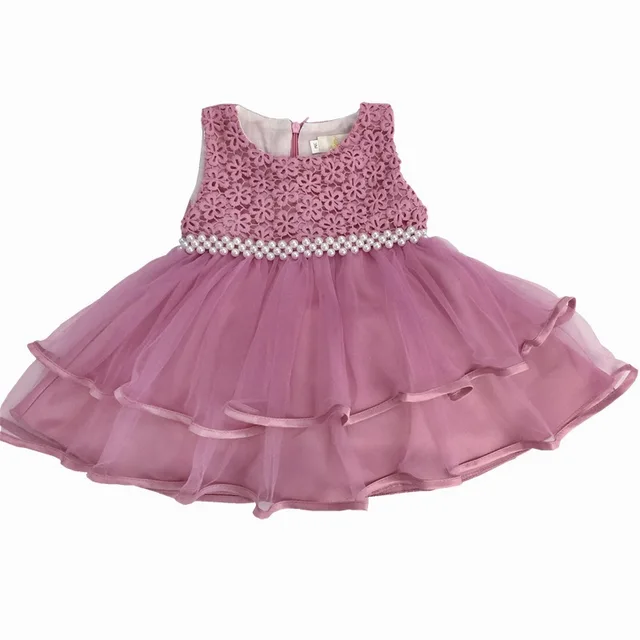 Baby Girl Dress for Girls birthday party wedding pink dress 4