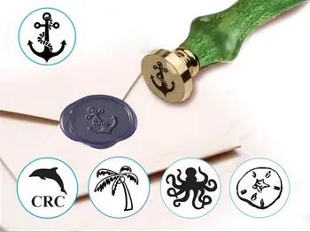 

Customizable Nautical, Sea Life & Beach Wax Seal Stamp