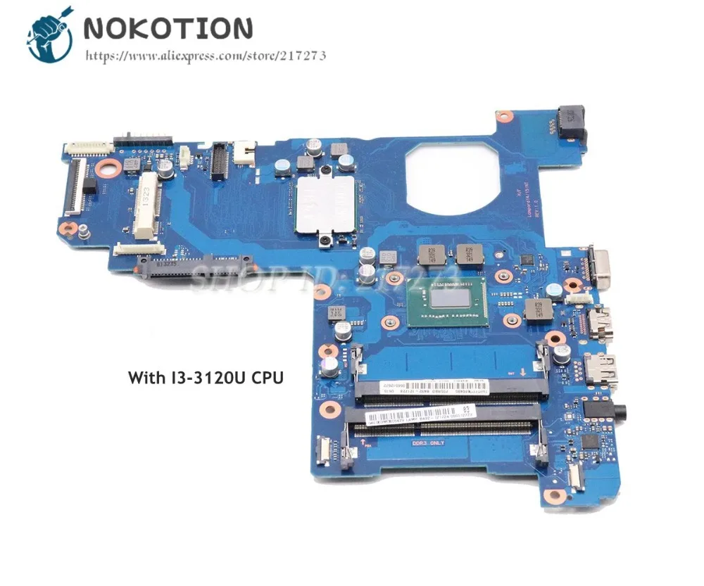 NOKOTION для samsung NP270 NP270E5E Материнская плата ноутбука HM76 I3-3120U Процессор DDR3 BA92-12172A BA92-12172B BA41-02206A