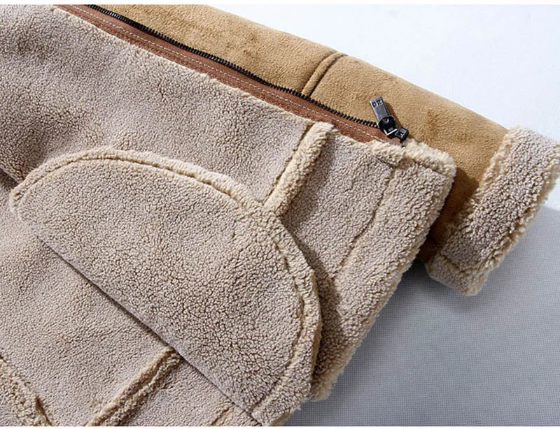 suede leather coat khaki 08