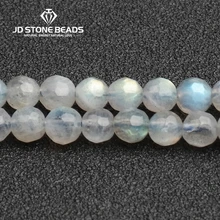 

5A Labradorite Beads 3A Natural Faceted Moonstone beads Section Pick size 4 6 7 8 10mm Accessory Spectrolite For jewelry Making