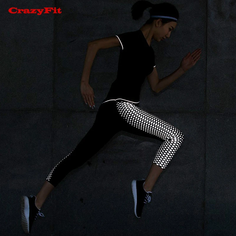 Женские компрессионные колготки CrazyFit спортивные лосины для фитнеса йоги сна с