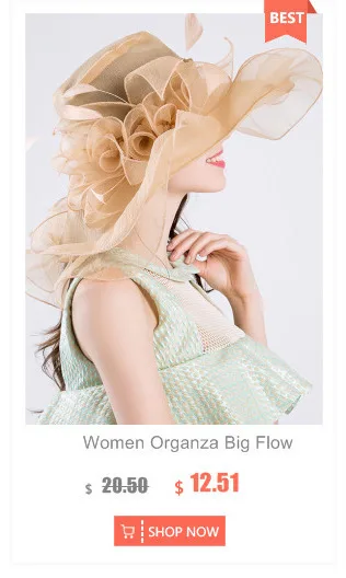 Цветные летние шляпы от солнца из органзы для женщин, элегантная женская церковная винтажная шляпа с широкими большими полями с большим цветком, защита от ультрафиолета