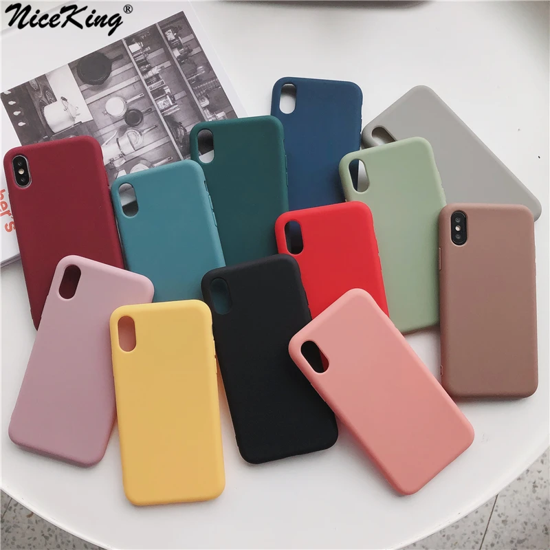 Модный красный чехол для iPhone 11 11Pro XS MaX XR X из мягкого ТПУ зеленого цвета 6 7 8