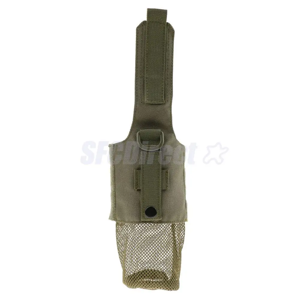 Outdoor Foldable Mesh Water Bottle Carrier Drinking Bottle Pouch Molle Bag Holder for Hunting Fishing Vest Belt