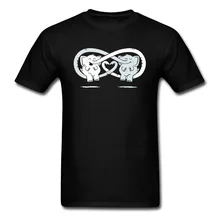 Прочная Очаровательная футболка для друзей и спорта, Милая футболка, мужские футболки, черный подарок на день, свитер для влюбленных слонов