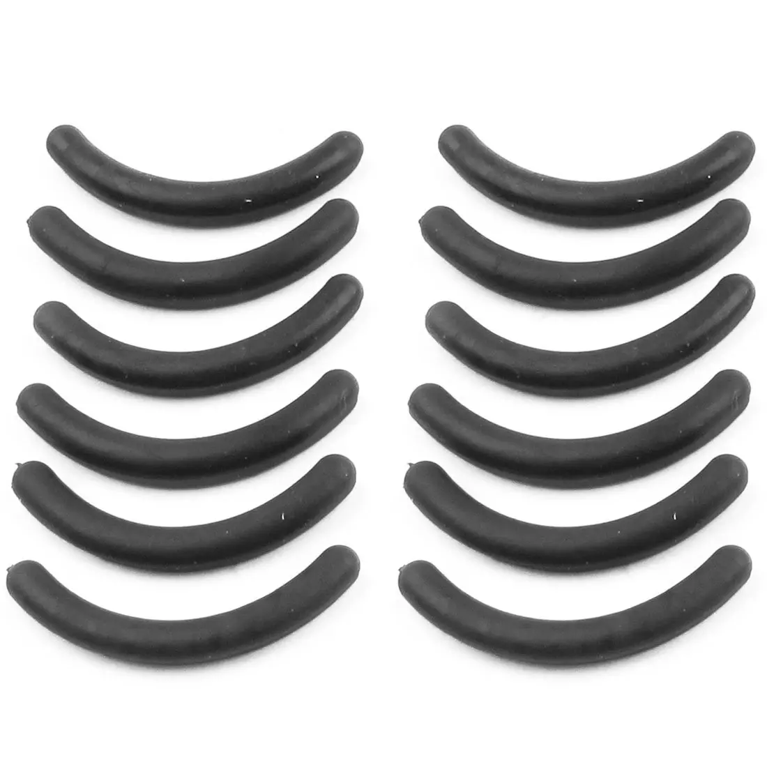 12 Pcs Black Rubber Makeup Tool Eyelash Curler Replacement Pads for Ladyin Eyelash Curler from