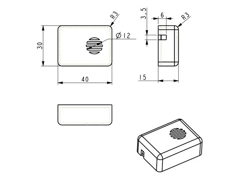 2 шт./лот динамик проект коробка 40*30*15 мм ABS чехол пластиковый корпус инструмента diy для кабельных розеток