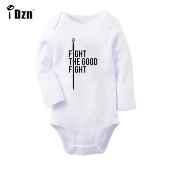 

Be the good Fight The Good Fight Design Newborn Baby Boys Girls Outfits Jumpsuit Print Infant Bodysuit Clothes 100% Cotton Sets