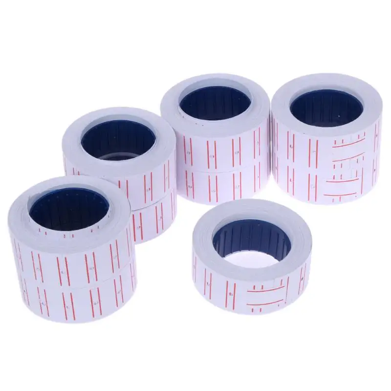 

10 Roll Paper Tag Price Label Sticker Single Row For MX-5500 Price Gun Labeller