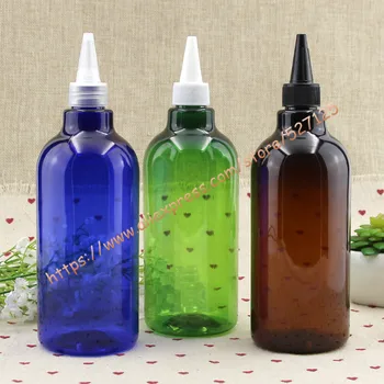 

500ml Inclined shoulder PET bottle with white/clear/black sharp plastic lid,emulsion/seasoning solvent bottle,food storage