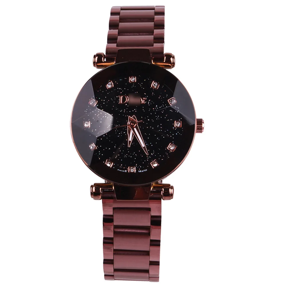 Звездная лапша часы одноцветное сталь ремень Бабочка Пряжка водостойкие девушка часы женские часы Лидирующий бренд