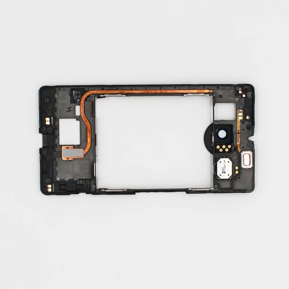 

oudini Original Frame Bezel with Flashlight Speaker Ringer Buzzer Vibrating Motor for Microsoft Lumia 950 XL Speaker Flex Cable