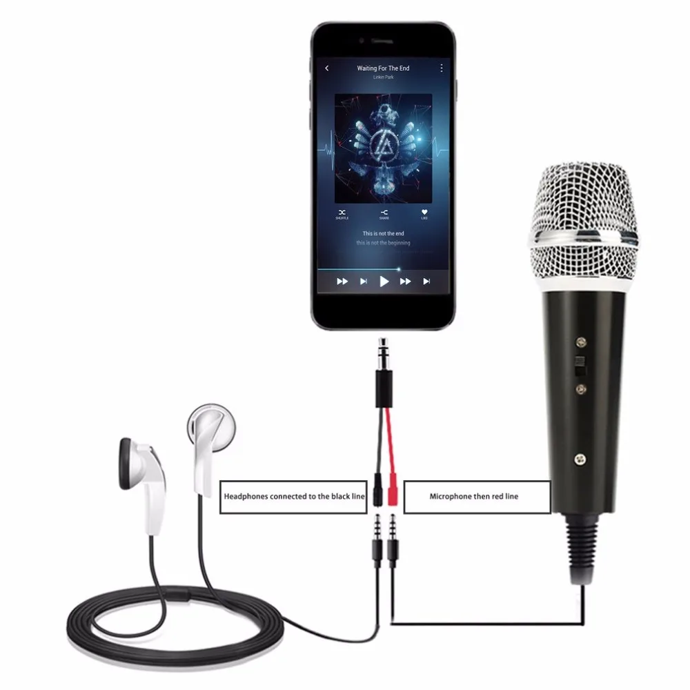 Professional Portable Handheld Omnidirectional Wired Microphone Vocal