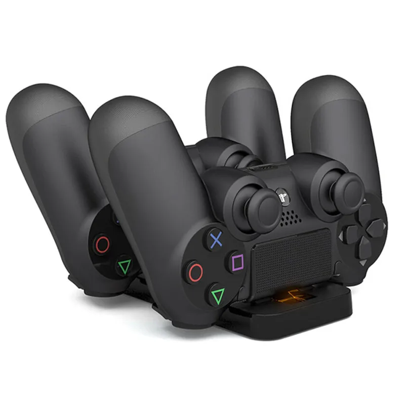Dual USB зарядная станция станции Подставка для PS4 Игровые приставки 4 игровой контроллер ручка Зарядное устройство Подставка под смартфон для PS 4 Высокое качество - изображение
